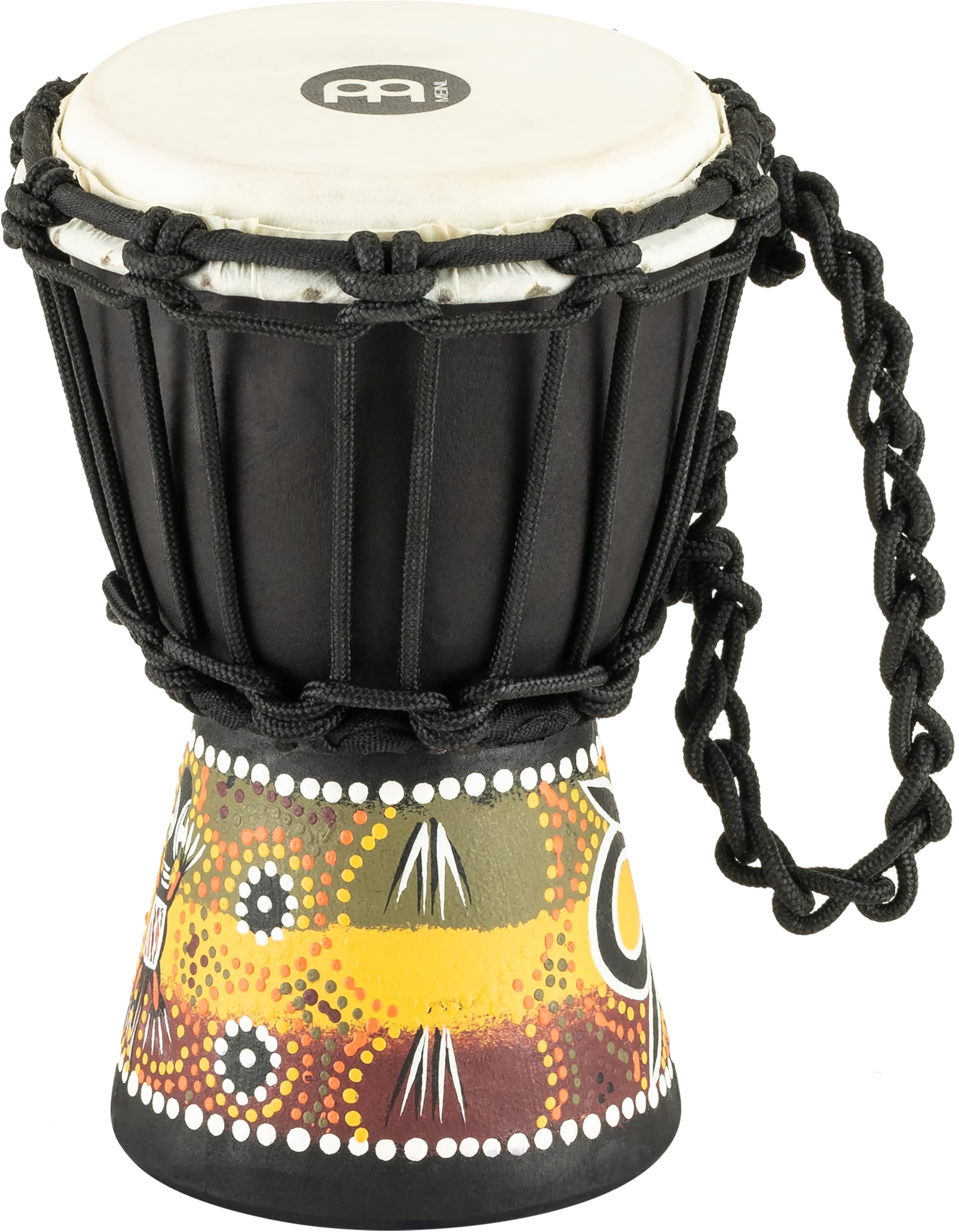 Meinl Percussion African Mini Djembe - Extra Small Handdrum - With Goat Head - Diameter 4,5 Inches - Mahogany, Multicoloured (HDJ7-XXS)