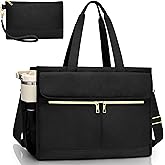 Laptop Bag for Women - 15.6 Inch Tote Work Bag with Compartments Nurse Teacher Bag Large Lightweight Office Handbag