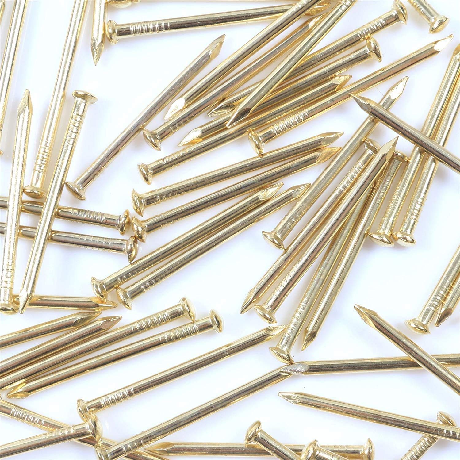Hardwareforyou Pack 100 Picture Wall Hanging Pin Photo Frame Art Gold Nail 25mm