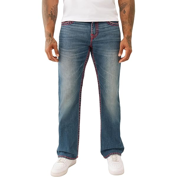 True Religion Men's Ricky Super T Jeans with Flap Pockets