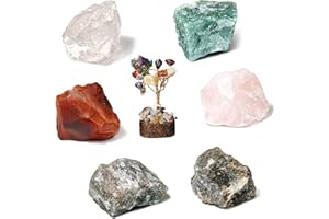 KARMAPLEDGE Cancer Zodiac Sign Healing Stone Set with 7 Chakra Tree of Life - Horoscope Birthstone Crystal Box Set - Astrology Crystal Healing Horoscope Birthday Gift Set