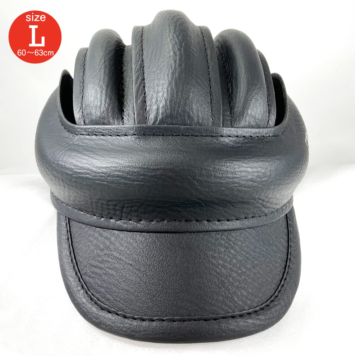 Label: Bicycle Head Protector, Headgear, Size S - M (20.5 - 24.8 inches (52 - 63 cm), Leather, Leather Style, Magnetic Buckle, Lightweight