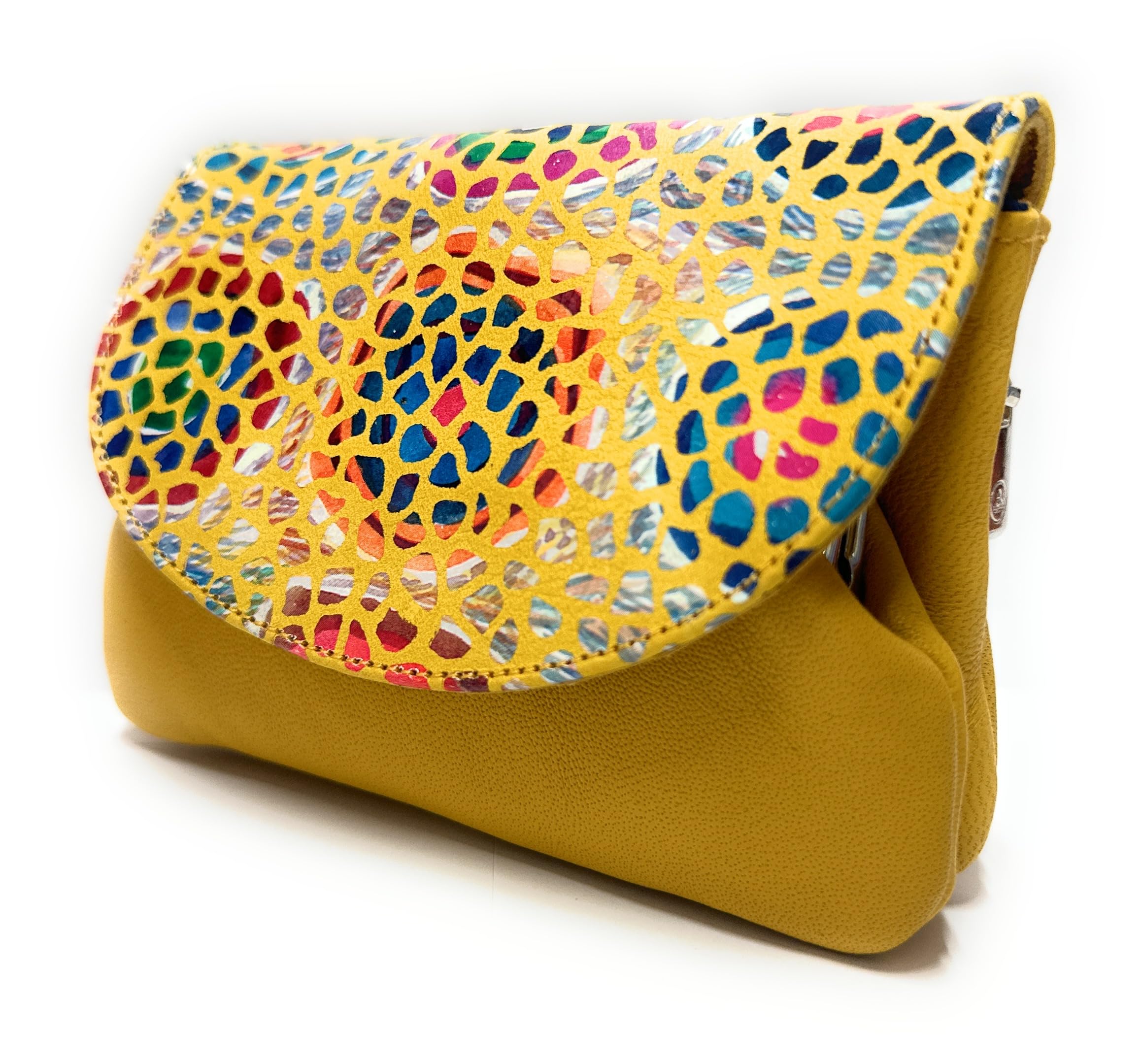 Lugupell Purse for Women, Handmade in Spain, Leather of the highest quality very soft to the touch, small and in short format, wallet for women., Mustard, 31.75 centymetrów, Purses