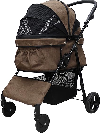 Amazon Cocoheart ココハート 甘えん坊バギーbig ４輪ペットカート 中型犬も余裕のビッグサイズ 対面式 多頭用 耐荷重30kg Big ブラウン Cocoheart カート 通販