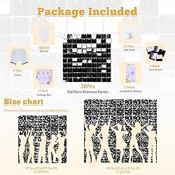 Black Sequin Panels Backdrop Shimmer Wall Backdrop