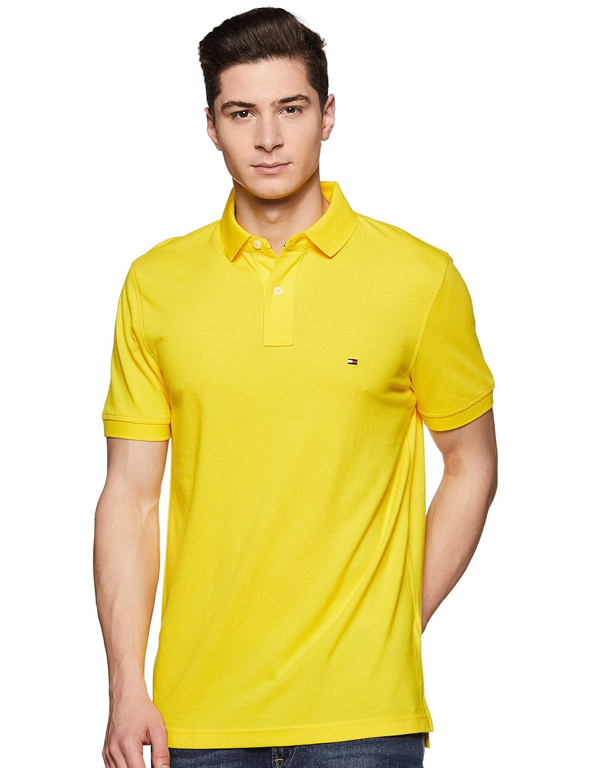 tommy hilfiger polo yellow