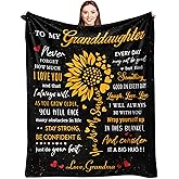 Vervehub Gifts for Granddaughter from Grandma, Birthday Gift for Granddaughter, Granddaughter Gifts from Grandma, Granddaughter Gifts from Nana, Granddaughter Gifts Blanket 60x50 Inch