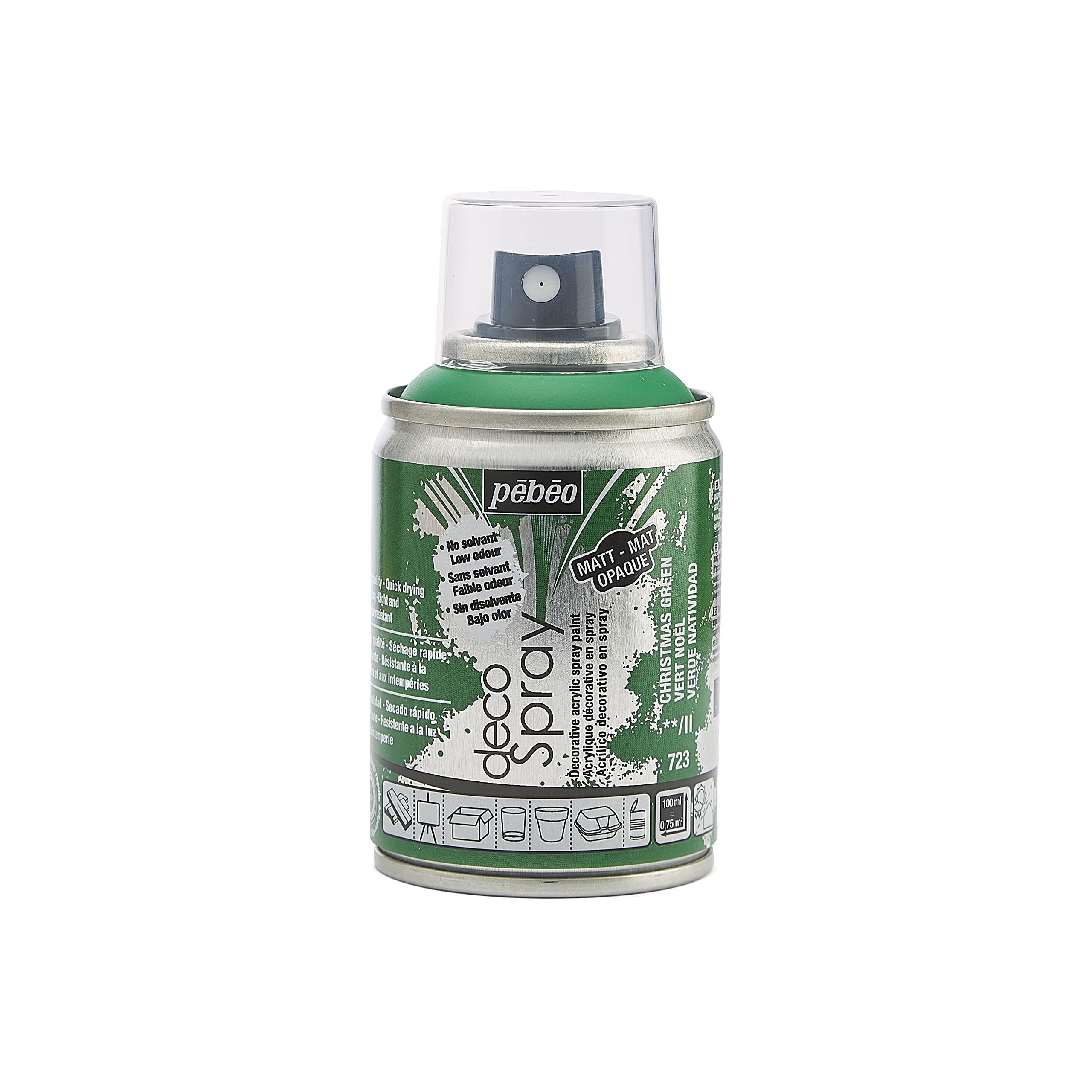 PEBEO 93723 Deco Spray, Acrylic,Christmas Green,10.5 x 5.2 x 5.2 cm,100 ml (Pack of 1)