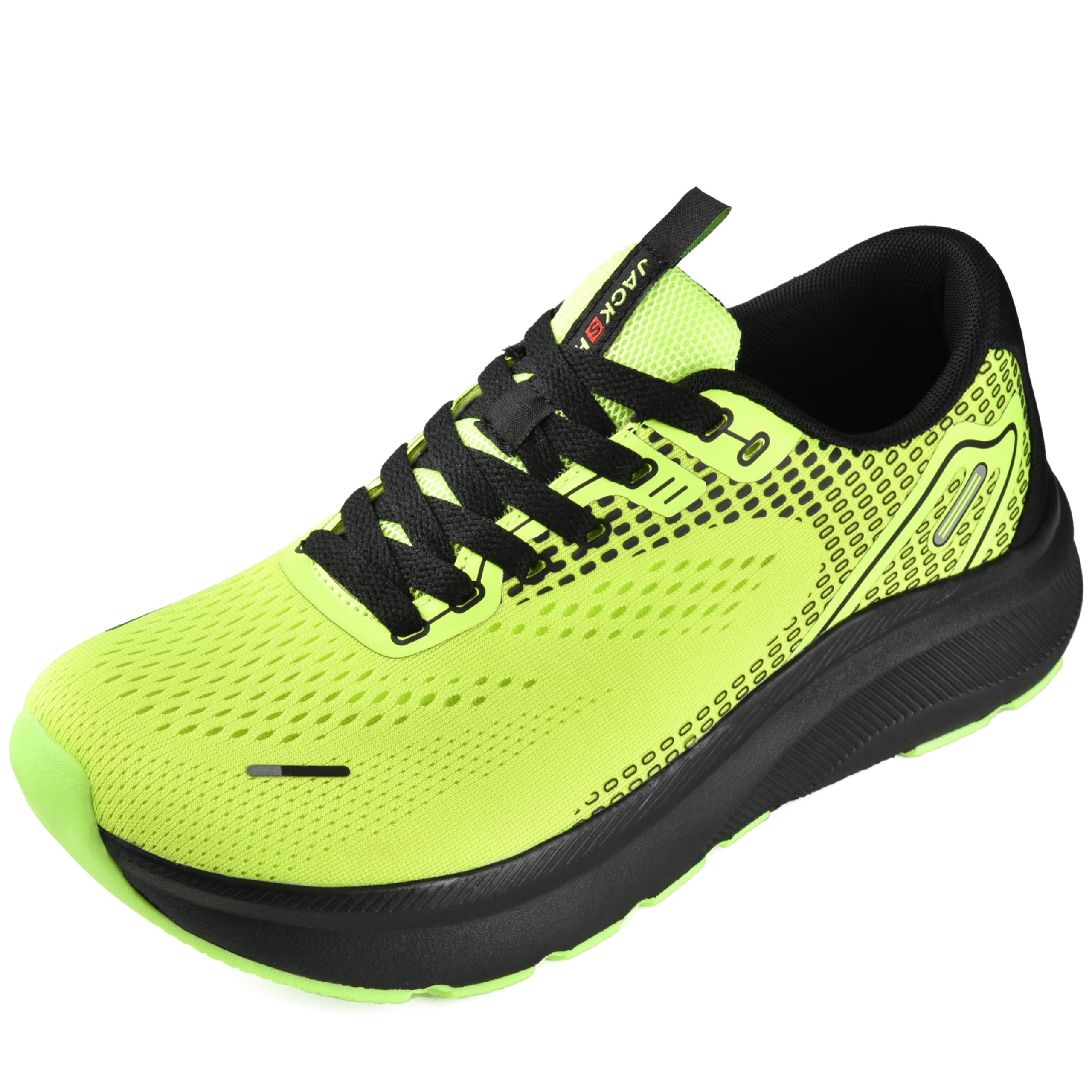 Photo 1 of JACKSHIBO Wide Toe Box Shoes for Men Arch Support Shoes Wide Width Sneakers for Running Walking Athletic Tennis Orthopedic Plantar Fasciitis Workout with Thick Cushioned Zero Drop Sole Green