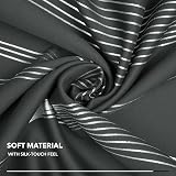 Deconovo Thermal Curtains Silver Wave Foil Printed Blackout 2 Panels 52x54 Inch view 6