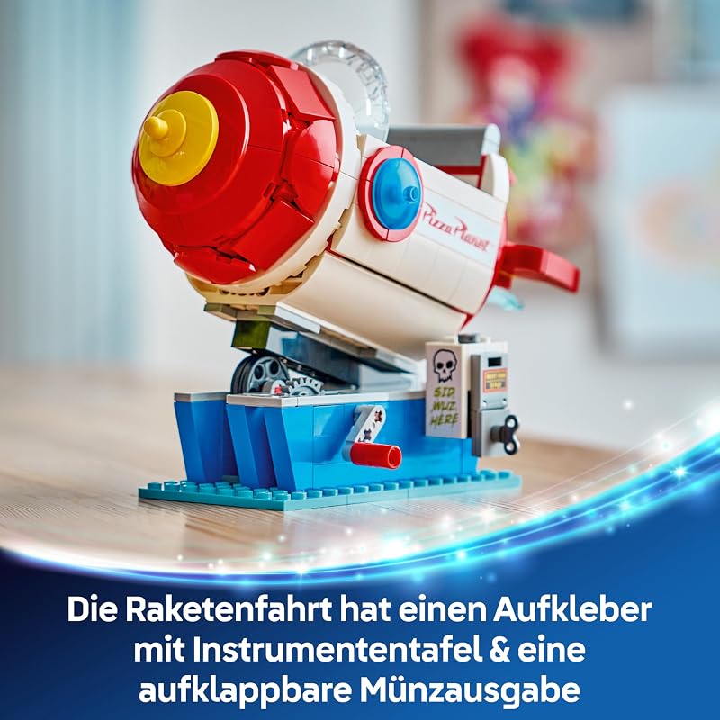 Disney and Pixar Toy Story Alien mit Pizza Planet Raketenfahrt - Raumschiff Spielzeug mit Alien Figur als DIY Deko - Geschenk für Jungen und Mädchen ab 9 Jahren sowie Toy Story Fans - 43307 — Foto 3 von 8