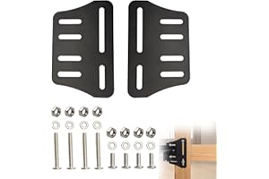 CARONIN 2PCS Heavy Duty Bed Frame Brackets for Headboard and Footboard, Modi-Plate Adapter/Connector for Bed Frame Modification