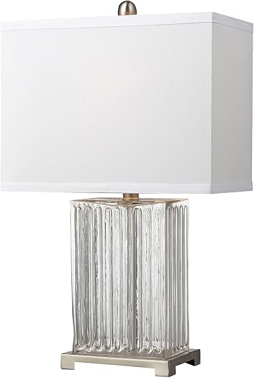 ribbed glass table lamp