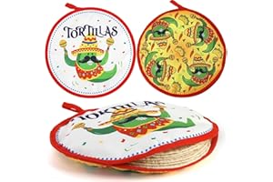 Coloch 3 Pack Tortilla Warmer Pouch, 12"/30.5cm Microwaveable Insulated Cloth Holders for Naans, Chapati, Corn Flour Tortilla