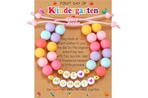 Lydow First Day of Preschool/Kindergarten/1st Grade/2nd Grade Bracelets, Big Sister Bracelet Gifts, Daughter Gifts from Mom, Birthday Christmas Jewelry Gifts for Her
