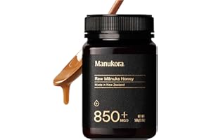 Manukora Raw Manuka New Zealand Honey MGO 850+, Non-GMO, Monofloral, 3rd-Party Tested, Glyphosate Residue Free Certified, 2000+ Natural Compounds, Traceable Hive-to-Hand, Digestive & Immune Support – 500g