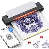 A41 Tattoo Transfer Printer, Wireless Tattoo Printer Machine with 10pcs Paper, 2600mA Portable Thermal Tattoo Stencil Printer for Tattoo Artist &amp; Beginners, Compatible iPad, Phone &amp; PC