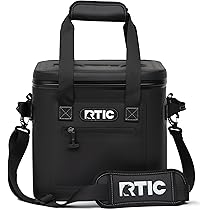 RTIC ソフトパック 8 NAVY ブルー/グレー Amazon.com: RTIC Soft Cooler 8 Can, Insulated Bag Portable