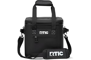 RTIC Ultra-Tough Soft Cooler 12 Can, Insulated Bag Portable Ice Chest for Lunch, Beach, Drink, Beverage, Travel, Camping, Picnic, Car, Trips, Floating Cooler Leak-Proof with Zipper