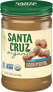 Santa Cruz Organic, Dark Roasted Peanut Butter, Creamy, Organic, 16 Ounce