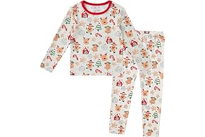 pureborn Baby Toddler Kids Viscose from Bamboo Pajamas Set Pjs 2pcs 18M-8Y