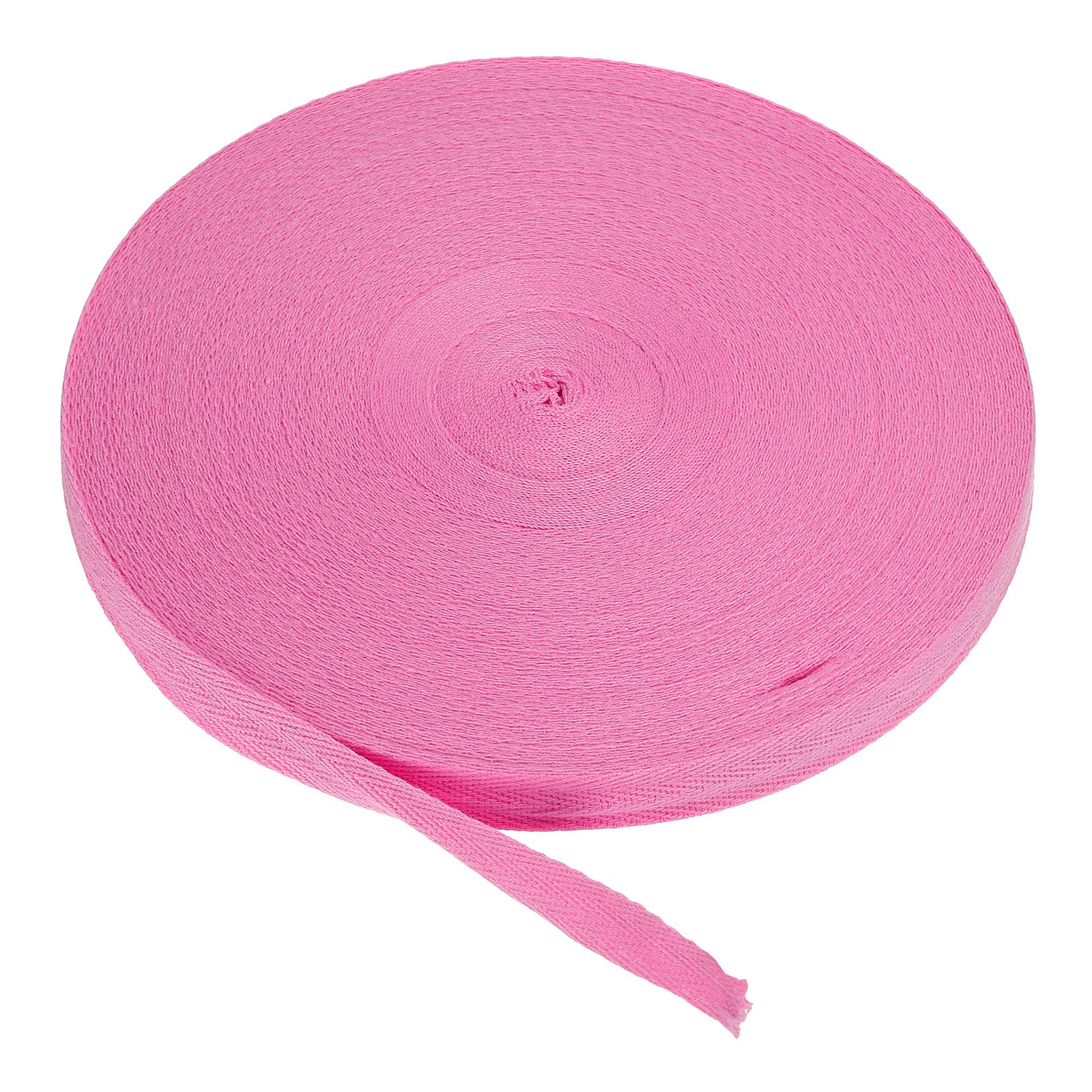 PATIKIL Cotton Twill Tape 15mm(5/8 Inch) 50 Yards Cotton Ribbon Bias Binding Tape Herringbone Webbing Trim for Sewing Gift Wrapping Craft DIY Rose Red — image 1