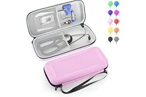 MOSLA Stethoscope Case for 3M Littmann Classic III,Lightweight II S.E. Cardiology IV,Nurse Gift Hard Organizer Portable Carry Travel Cover Storage Bag with Vital Medical Supplies