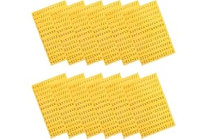 SHERCHPRY 20 Sheets Yellow Adhesive Socket Labels for Tool Organizer, Socket Size Stickers for Wrench