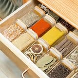 ComSaf 6Pcs 240ml Glass Spice Jars with Lids and Blank Labels view 7