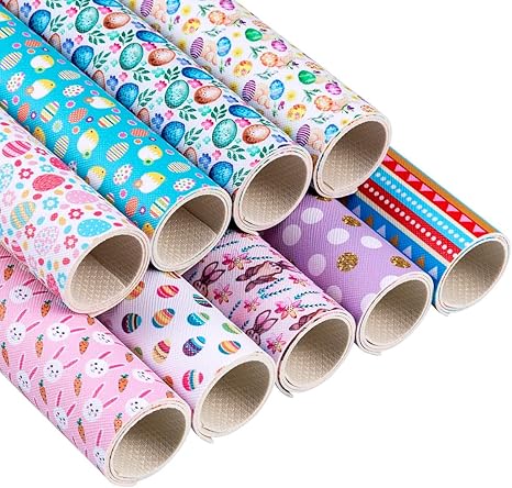 Amazon Com 9 Pcs Easter Faux Leather Sheets Printed Synthetic