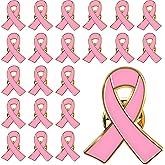 6/12/25/50/100/200 pieces pink ribbon pins breast cancer awareness brooch enamel lapel pin women badge Nurse doctor Charity fundraising public events survivor bulk