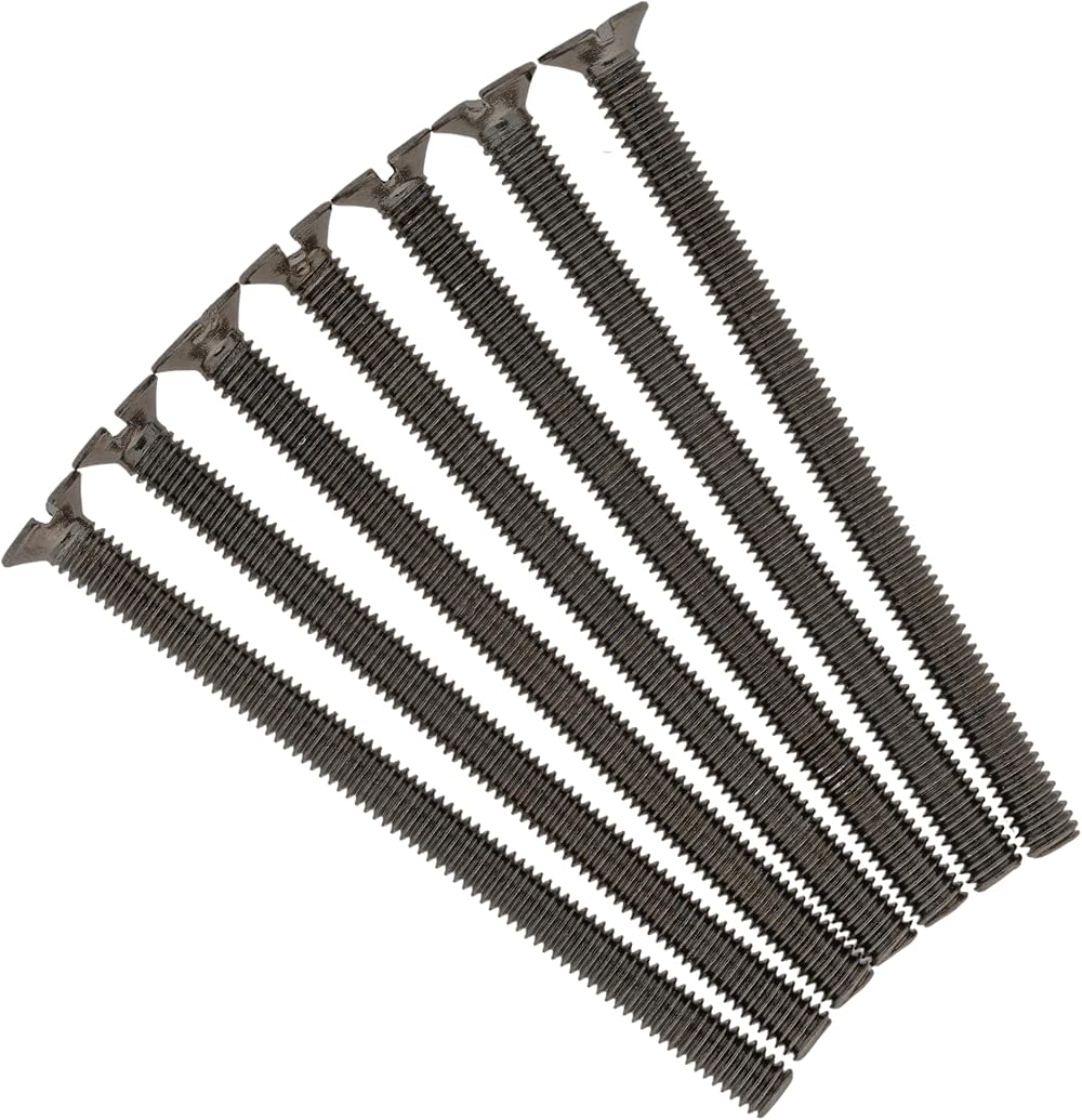 Evoges M3.5 x 50mm Flat Head Machine Screws Black Nickel Pack 20
