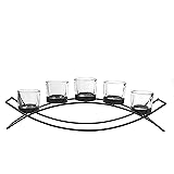 Amazon Com Danya B Kf102 Decorative Indoor Outdoor Round Waves Metal Wrought Iron Candleholder Centerpiece Home Kitchen