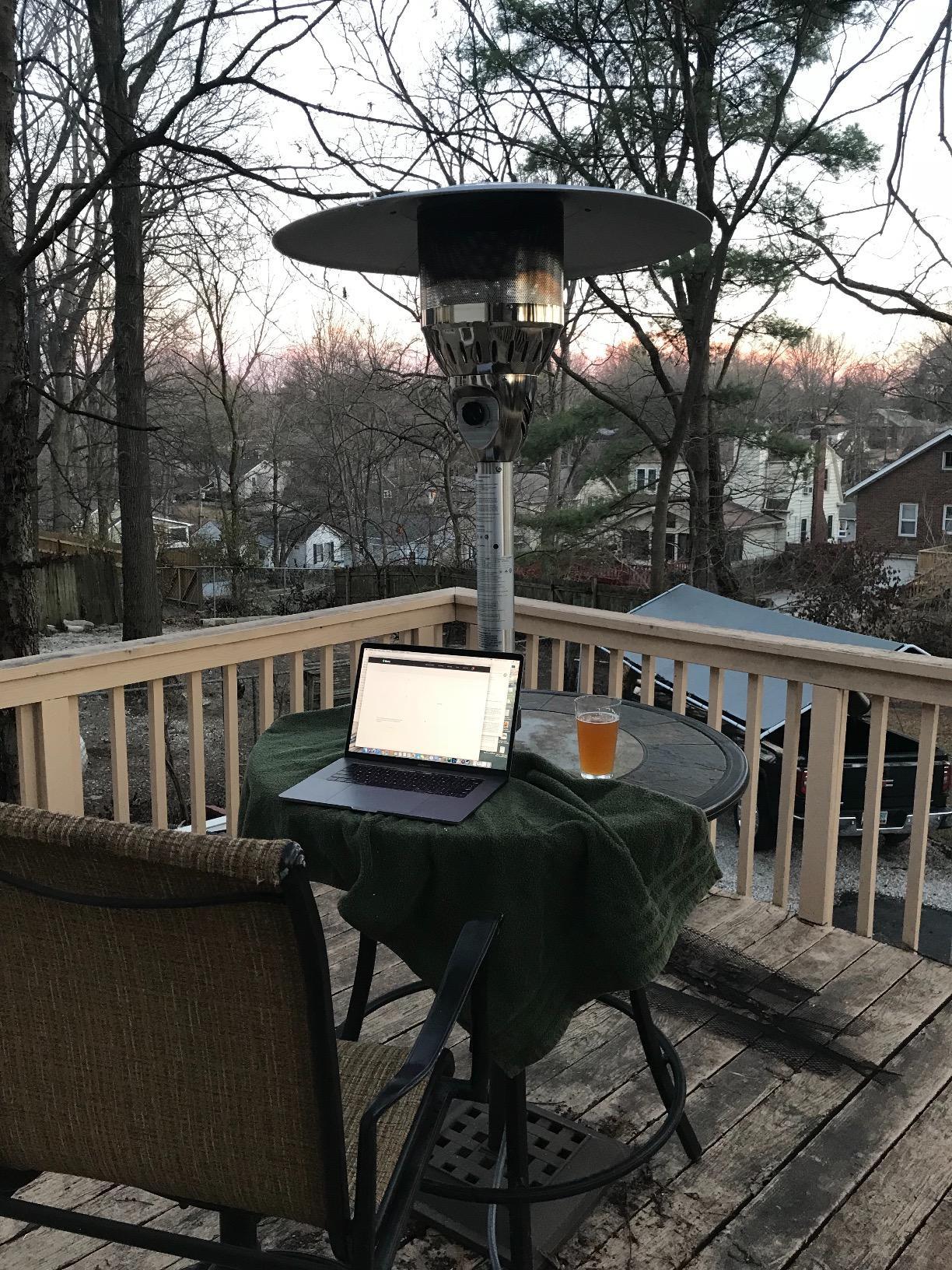 29/mo Finance Hiland NGHB Tall Natural G as Patio Heater, 41,000