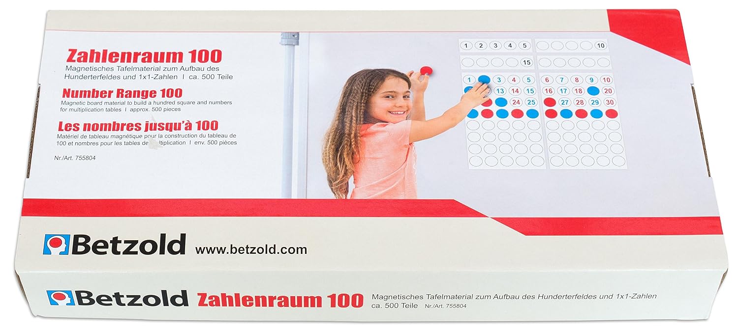Betzold 755804 Tafel Material Zahlenraum 100 Magnetisch