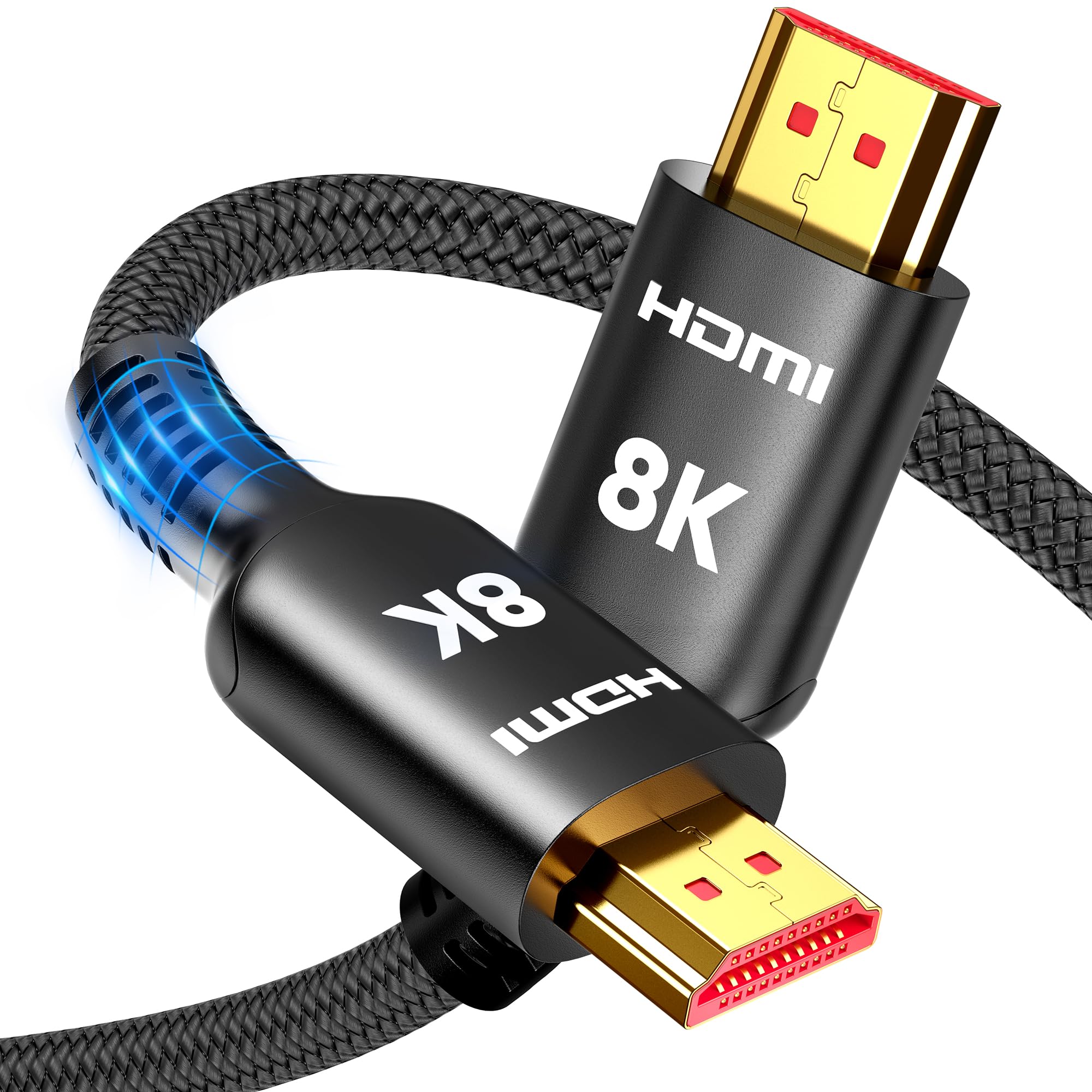 Photo 1 of Highwings HDMI Cable 15 FT Long, 10K 8K 4K Ultra HD High Speed HDMI Cord 48Gbps Braided Cable-8K@60Hz 4K@120Hz, DTS:X, eARC,HDCP 2.2&2.3-Compatible for UHD TV/PS5/ SoundBar/AVR
