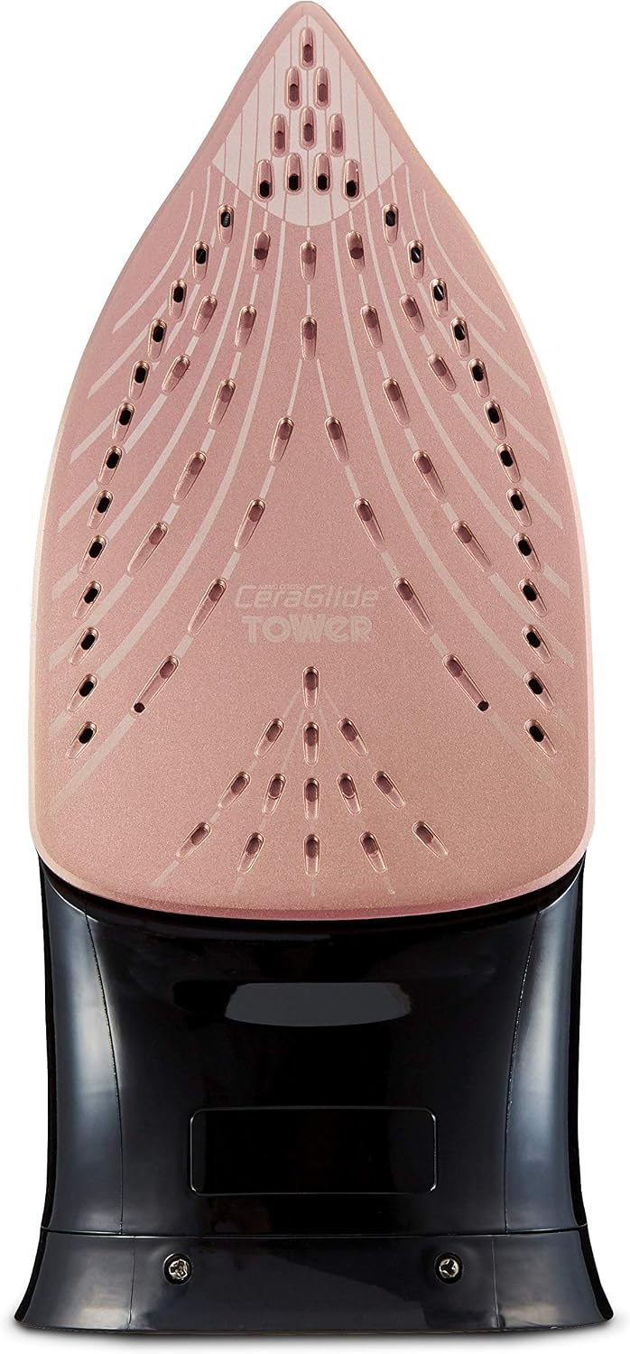 Tower T22013 CeraGlide Steam Iron, Ceramic Sole Plate, 3000 W, Rose Gold and Black - Image 4