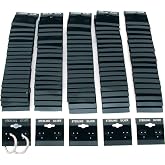 The Display Guys 100-Pc Flocked Earring Cards, 2x2, Black, Silver Label | Flocked Earring Cards for Selling Jewelry, Hanging Earring Holder &amp; Display for Vendors, Fits 3 Pairs, 2x2, Silver Label