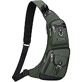 WITZMAN Sling Bag for Men Crossbody Bags Travel Slim Chest Bag One Strap Lightweight Casual Daypack