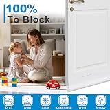 HIZH One Sided Door Draft Stopper 37 Inches Bottom Seal Insulator White view 4