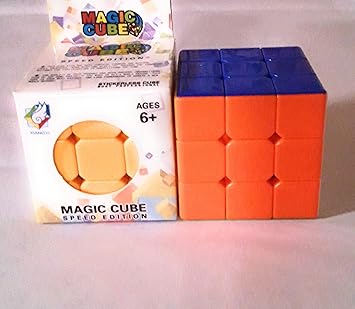 Toy Rush Sticker-Less 3x3x3 High-Speed Magic Cube, Easy Turning and Smooth Play Puzzle Toy