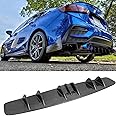 DREAMOTOR 33" Car Rear Bumper Lip, Universal Rear Diffuser Shark Fin Style Bumper, Wing Spoiler Splitter Spoiler, Compatible with Honda Civic Accord Nissan Volkswagen Jetta adillac Audi Ford Chrysler