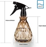 Vwoqiy 2 Pcs 500ml Empty Spray Bottles Adjustable Nozzle Refillable Green Brown view 2