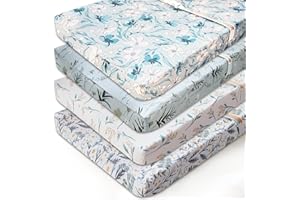 Dormlony Stretchy Ultra Softness Changing Pad Cover,Change Table Pad Covers Fit 34×16inches for Boys and Girls (Flowers)