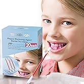 Teckolign Dental Plaque Disclosing Agent, Plague Display Cotton Swab(not Tablets) Indicator, for Kids &amp; Adults, Shows Plaque,Helps Teach Brushing Habits, Dental Care Kits, 20 Count in 1 Pack