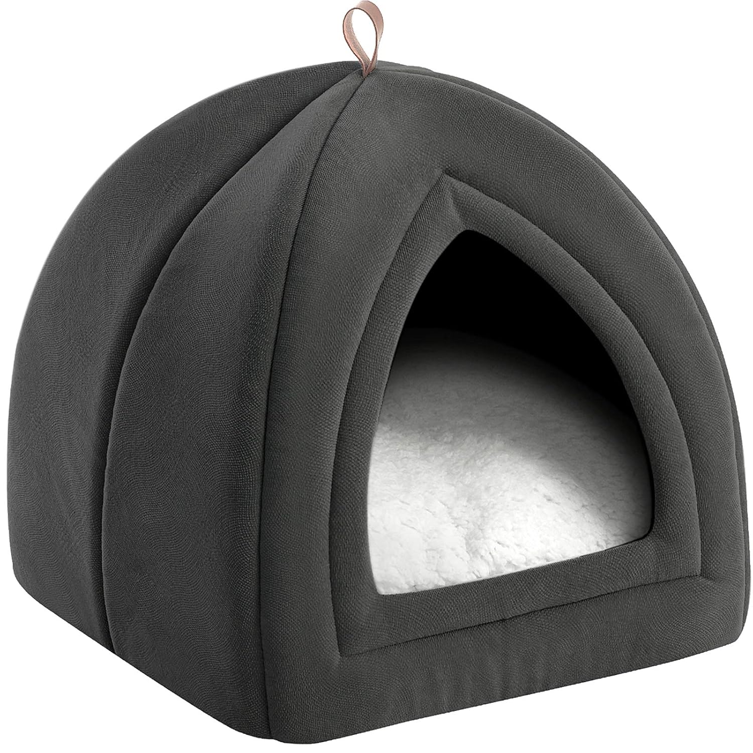 Bedsure Microfiber Pet Tent Covered Cat Cave Bed for Cats/Small Dogs
