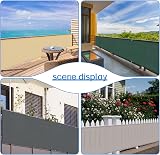 Cool Area Privacy Screen 90x300 cm Balcony Cover Grey PES PU Coated view 6