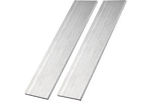 UAUAFIFI 2 Pcs 1/4" x 3" 6061 Square Aluminum Flat BAR,12" Long, 6mm X 75mm X 305mm Aluminum Flat Plate, T6511 Solid New Mill Stock