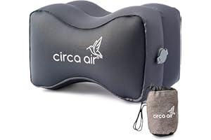 Circa Air Inflatable Knee Pillow for Side Sleepers, Travel Knee Pillow Between Legs for Sleeping, Orthopedic Sciatica Pain Re
