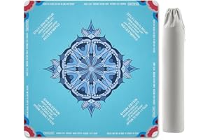 roonka 31.5" Square Mahjong Mat (80x80cm), 0.3cm Thick Noise-Reducing Rubber Tabletop Playmat with Bag, Anti-Slip Tarot & Pok